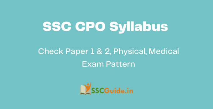 SSC CPO Syllabus