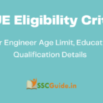 SSC JE Eligibility Criteria
