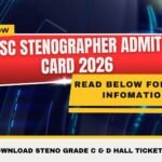 SSC Stenographer Admit Card 2026
