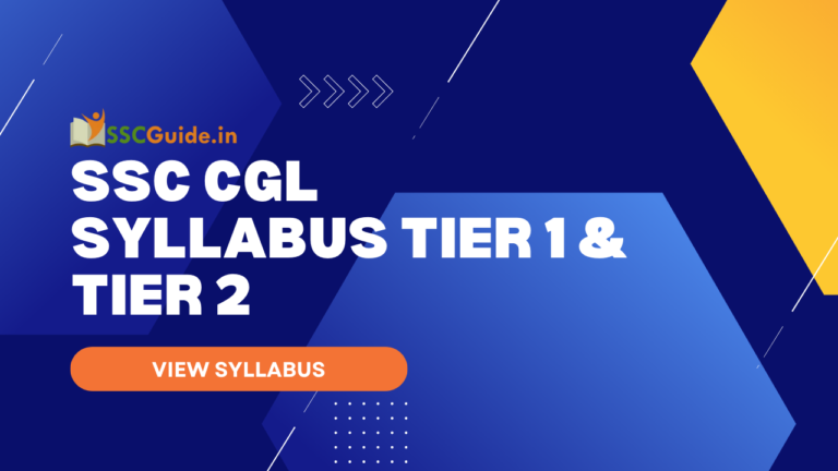 SSC CGL Syllabus TIER 1 & TIER 2