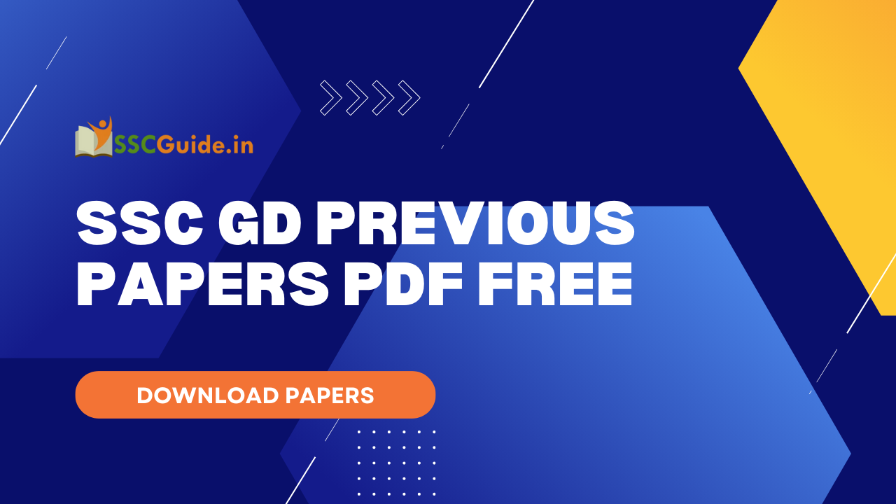SSC GD Previous Papers PDF FREE