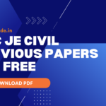 SSC JE Civil Previous Papers PDF FREE