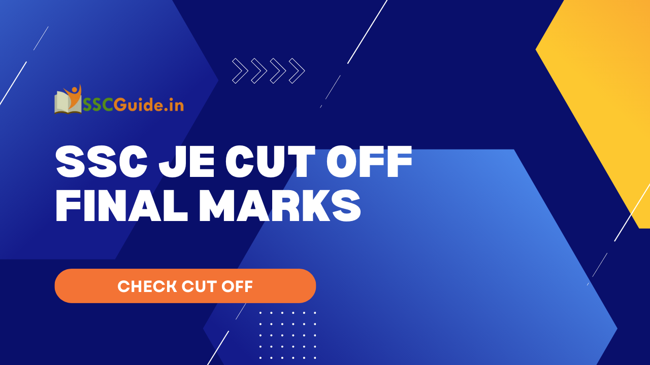 SSC JE Cut Off FINAL MARKS