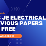SSC JE Electrical Previous Papers PDF FREE