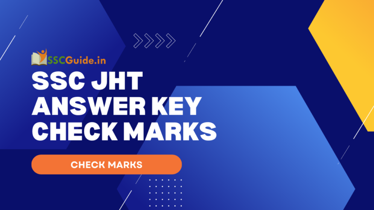 SSC JHT Answer Key