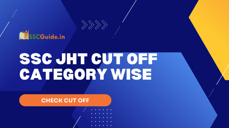 SSC JHT Cut Off Marks