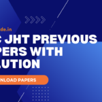 SSC JHT Previous Papers WITH SOLUTION