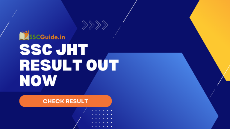 SSC JHT Result OUT NOW