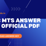 SSC MTS Answer Key OFFICIAL PDF