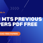 SSC MTS Previous Papers PDF FREE