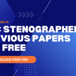 SSC Stenographer Previous Papers PDF FREE