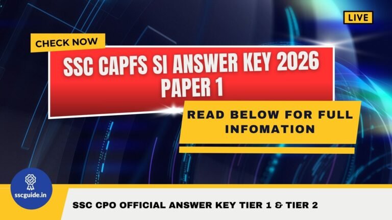 SSC CAPFs SI Answer Key 2026