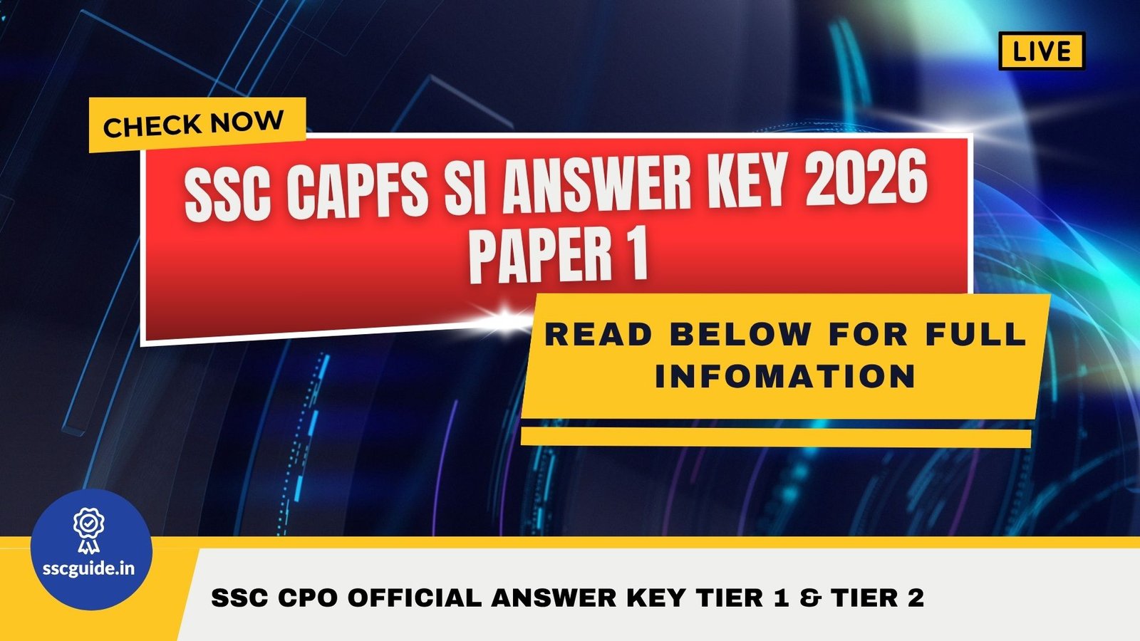 SSC CAPFs SI Answer Key 2026