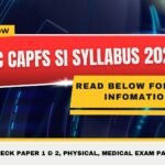 SSC CAPFs SI Syllabus 2026