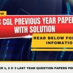 SSC CGL Previous Year Papers With Solution