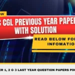 SSC CGL Previous Year Papers With Solution