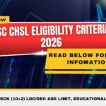 SSC CHSL Eligibility Criteria 2026