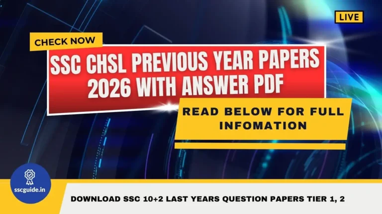 SSC CHSL Previous Year Papers 2026