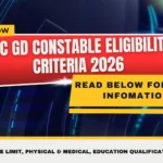 SSC GD Constable Eligibility Criteria 2026