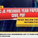 SSC JE Previous Year Papers Civil PDF