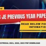 SSC JE Previous Year Papers Electrical