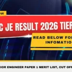 SSC JE Result 2026 Tier 1