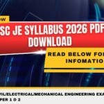 SSC JE Syllabus 2026 PDF Download