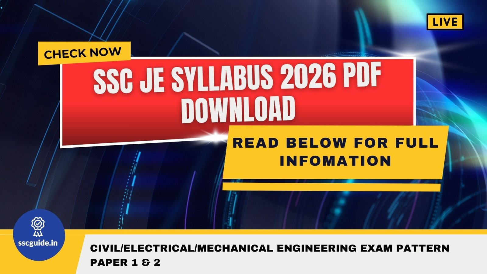 SSC JE Syllabus 2026 PDF Download
