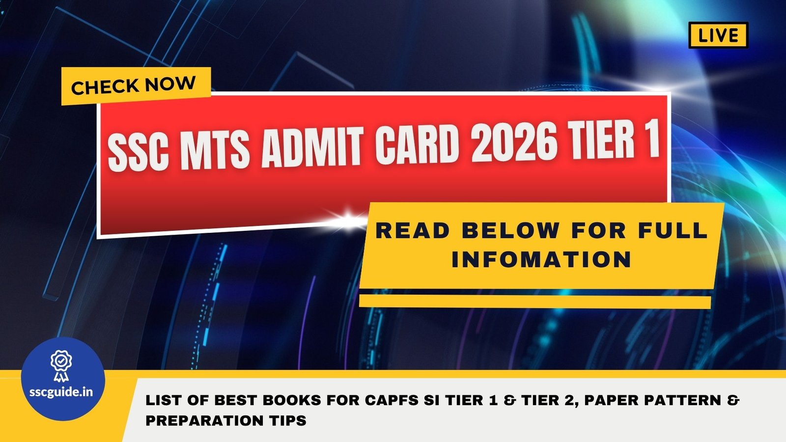 SSC MTS Admit Card 2026
