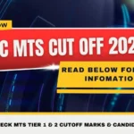 SSC MTS Cut Off 2026