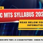 SSC MTS Syllabus 2026