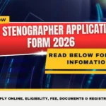 SSC Stenographer Application Form 2026
