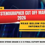 SSC Stenographer Cut Off Marks 2026