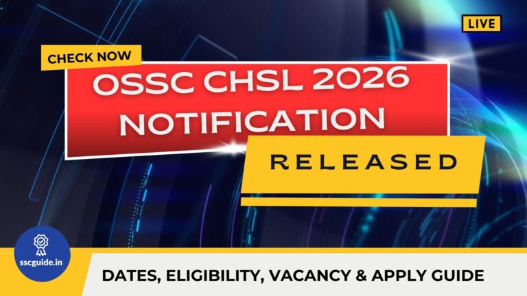 OSSC CHSL 2026 Notification