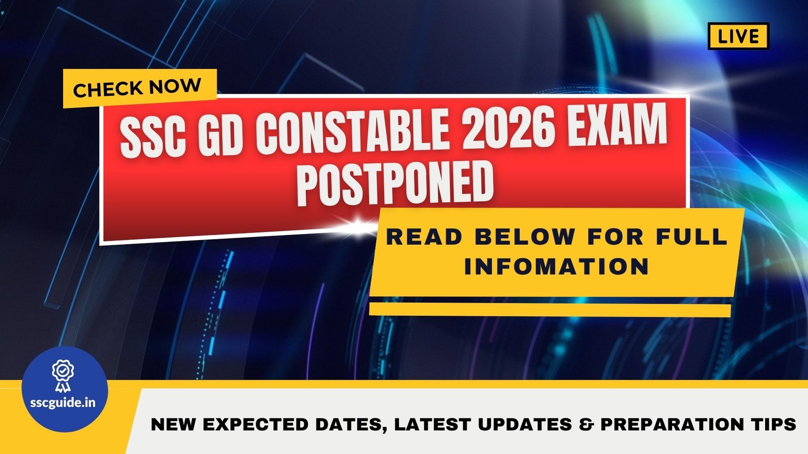 SSC GD Constable 2026 Exam Postponed