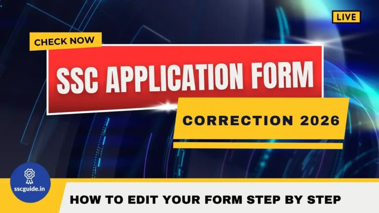 SSC Application Form Correction 2026