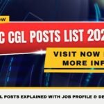 SSC CGL Posts List 2026