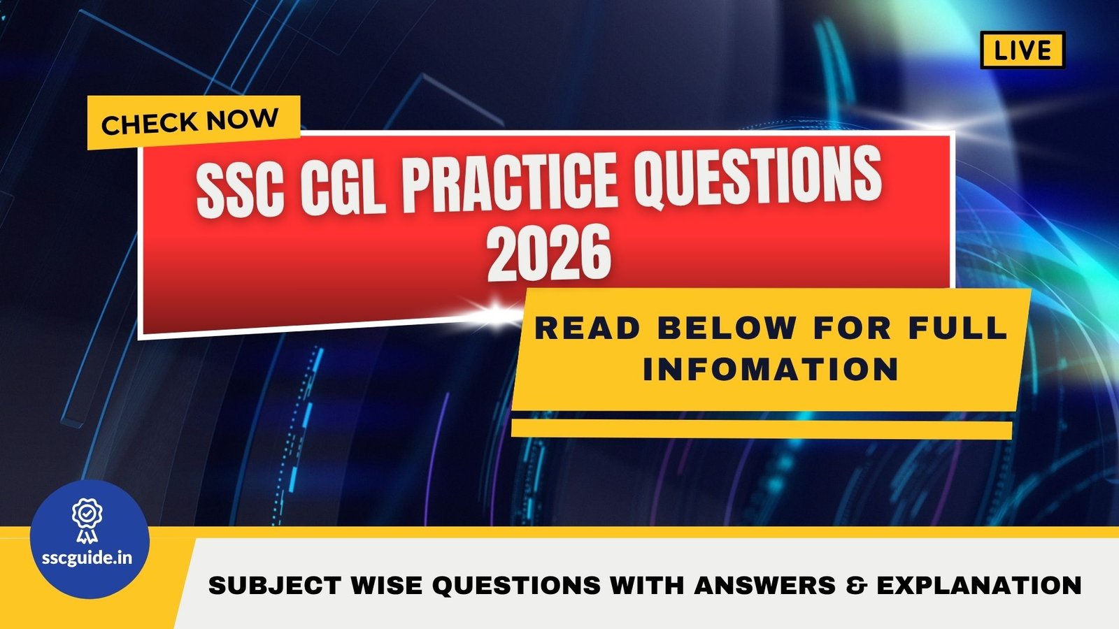 SSC CGL Practice Questions 2026