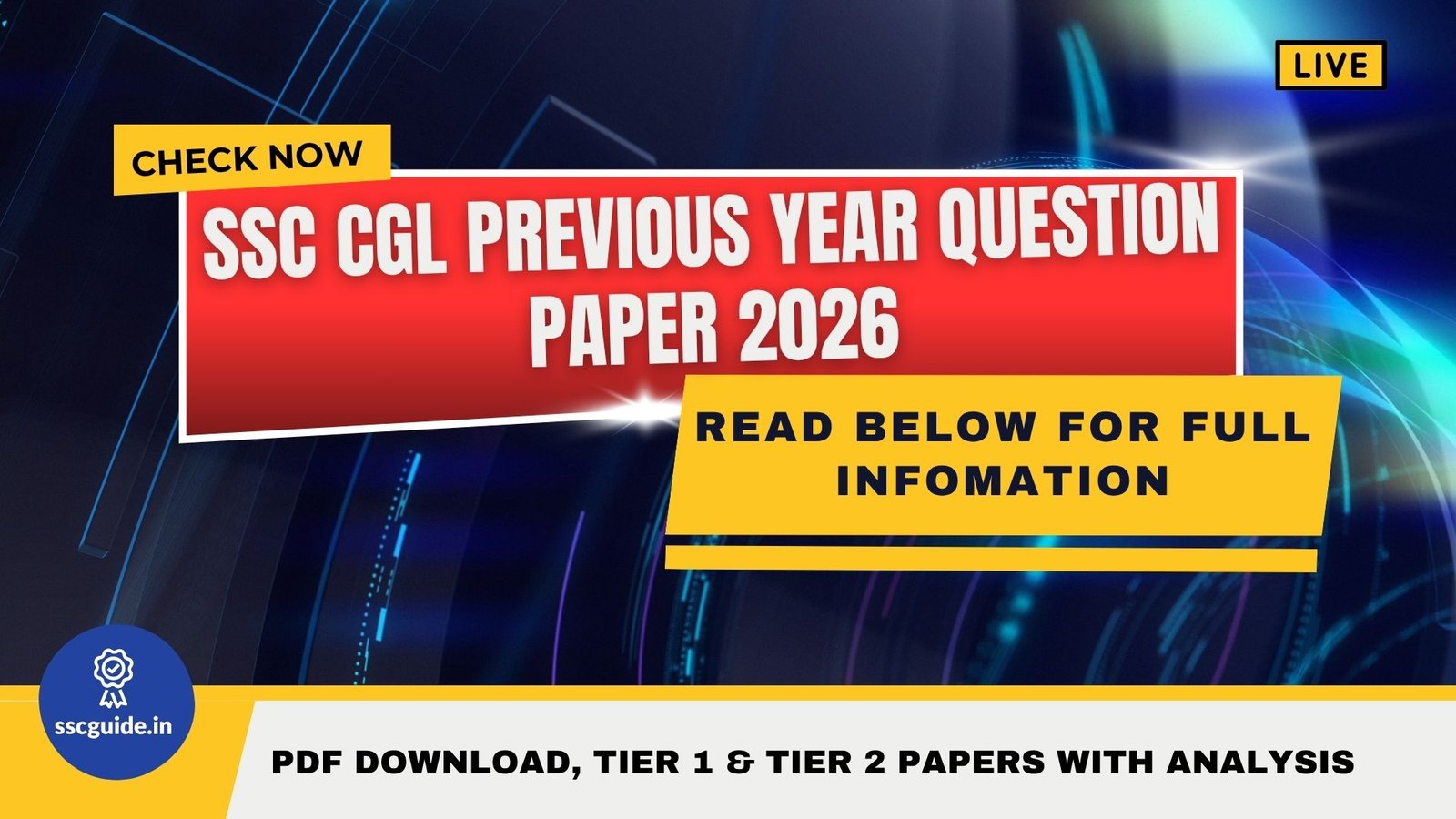 SSC CGL Previous Year Question Paper 2026