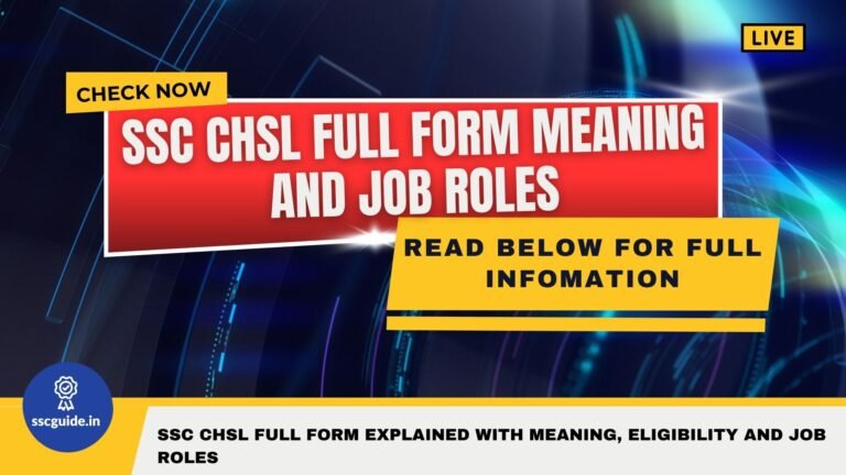 SSC CHSL Full Form