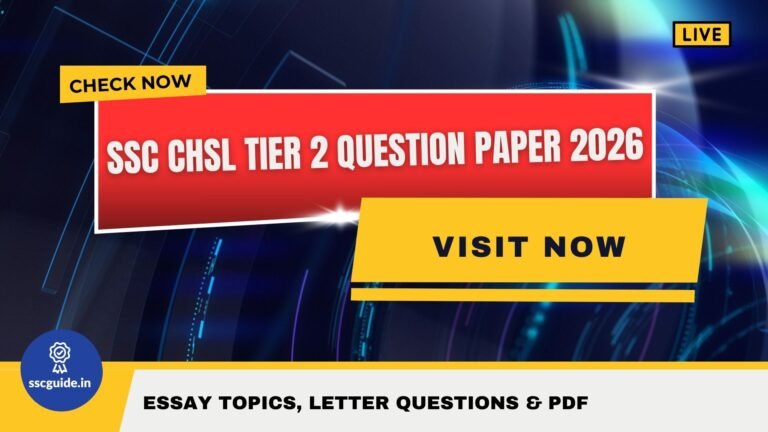 SSC CHSL Tier 2 Question Paper 2026