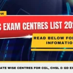 SSC Exam Centres List 2026