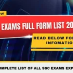 SSC Exams Full Form List 2026