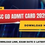SSC GD Admit Card 2026