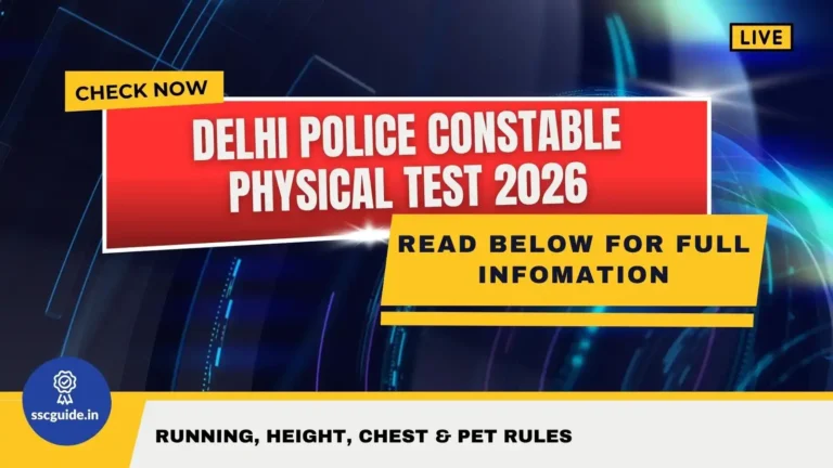 Delhi Police Constable Physical Test 2026