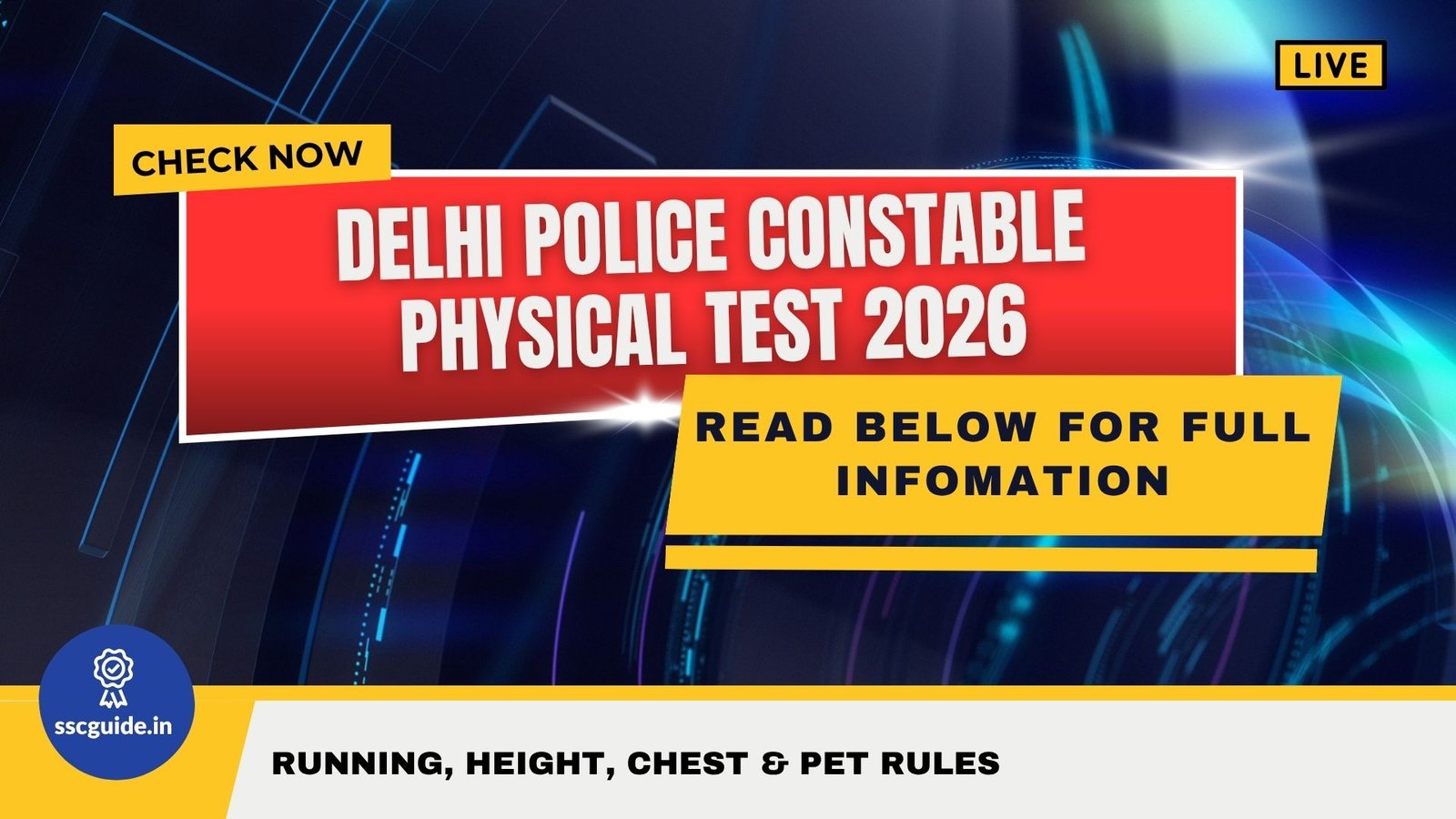 Delhi Police Constable Physical Test 2026