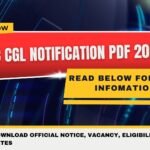 SSC CGL Notification PDF 2026
