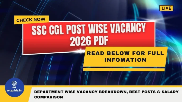 SSC CGL Post Wise Vacancy 2026 PDF
