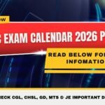 SSC Exam Calendar 2026 PDF