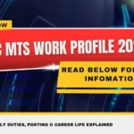SSC MTS Work Profile 2026